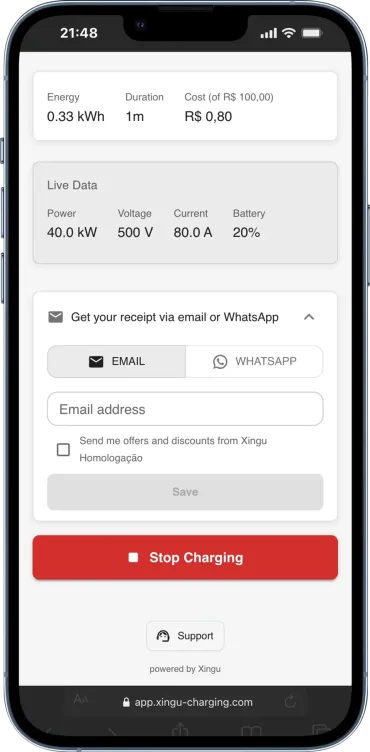 Xingu Driver Charging